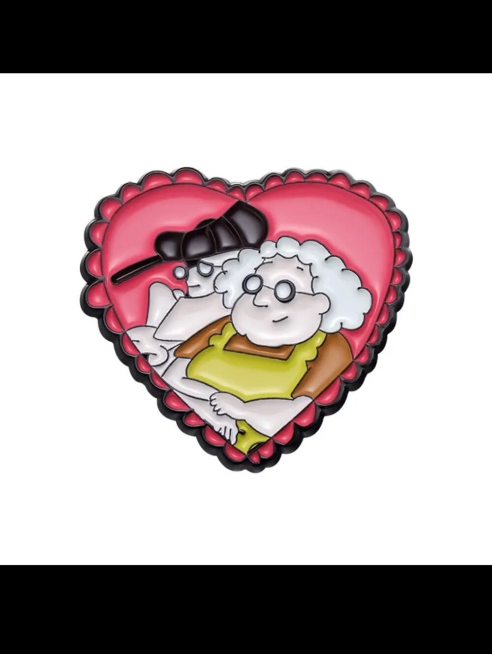Eustace And Muriel Zinc Alloy Pin